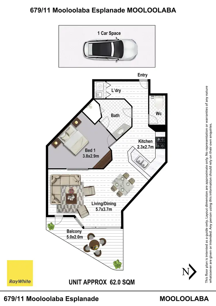 Floorplan of Homely unit listing, 679/11 Mooloolaba Esplanade, Mooloolaba QLD 4557