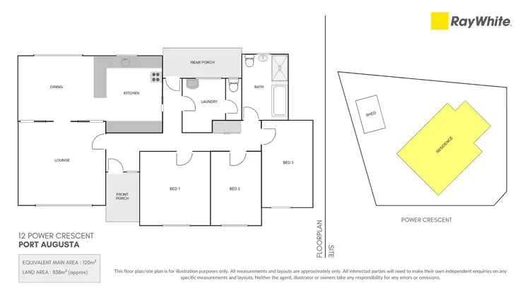 Floorplan of Homely house listing, 12 Power Crescent, Port Augusta SA 5700