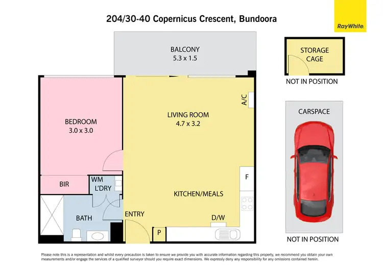 Floorplan of Homely apartment listing, 204/30-40 Copernicus Crescent, Bundoora VIC 3083