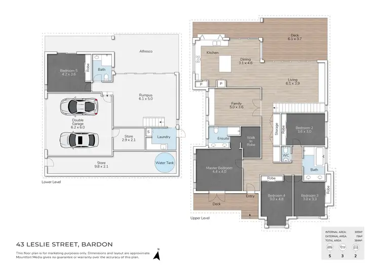 Floorplan of Homely house listing, 43 Leslie Street, Bardon QLD 4065