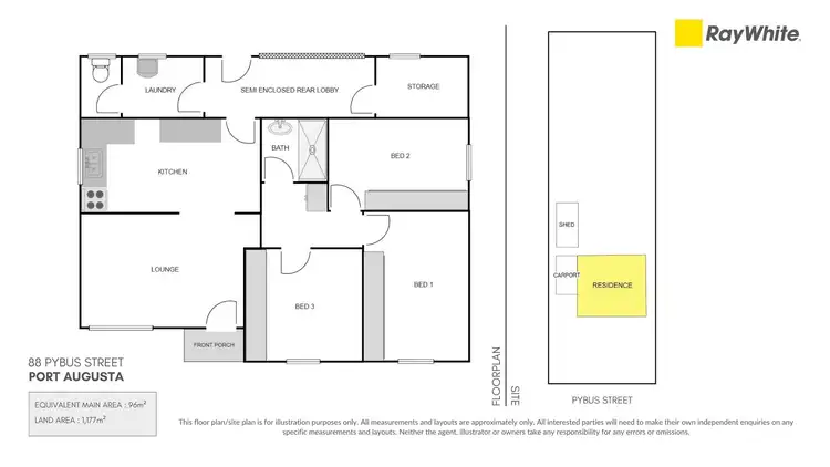 Floorplan of Homely house listing, 88 Pybus Street, Port Augusta SA 5700