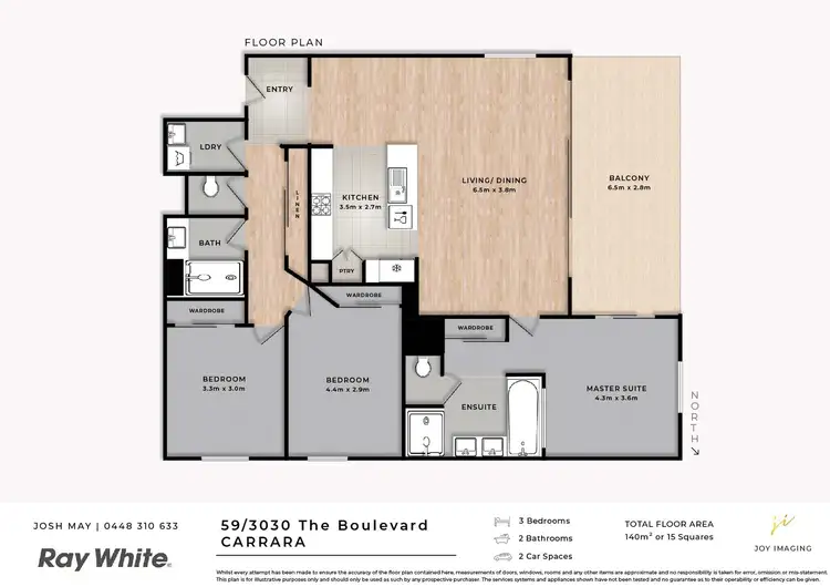 Floorplan of Homely apartment listing, 59/3030 The Boulevard, Carrara QLD 4211