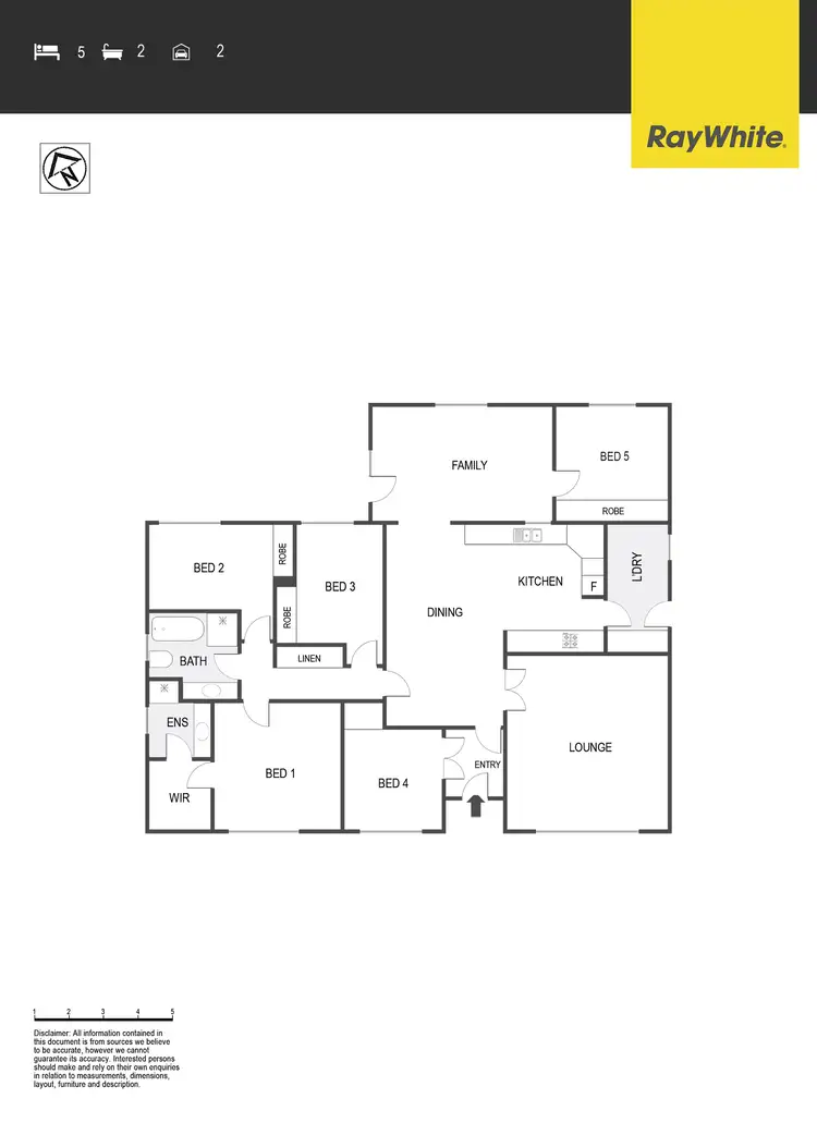 Floorplan of Homely house listing, 5 Poole Place, Latham ACT 2615