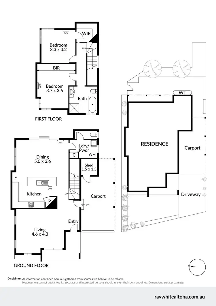 Floorplan of Homely townhouse listing, 1/32-34 Cypress Avenue, Brooklyn VIC 3012
