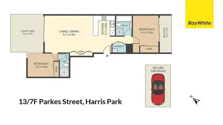 Floorplan of Homely unit listing, 13/7F Parkes Street, Harris Park NSW 2150