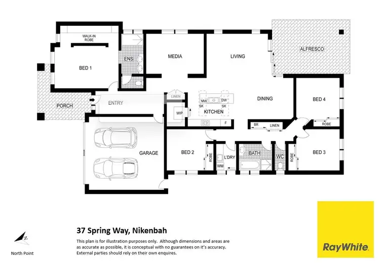 Floorplan of Homely house listing, 37 Spring Way, Nikenbah QLD 4655