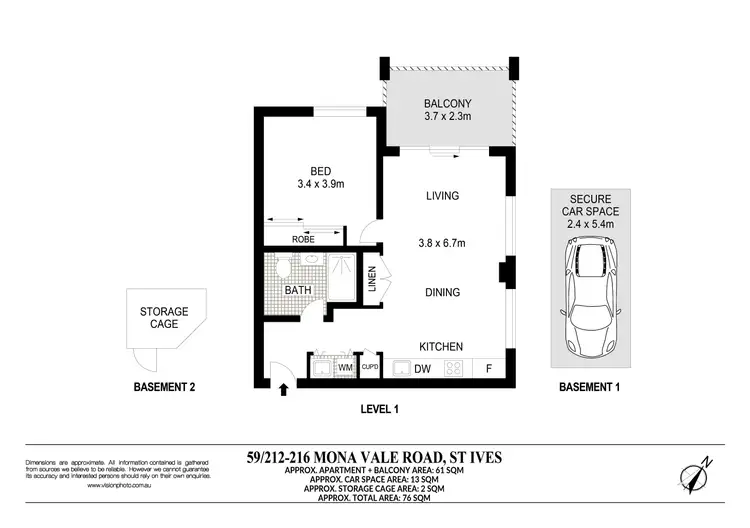 Floorplan of Homely apartment listing, 59/212-216 Mona Vale Road, St Ives NSW 2075