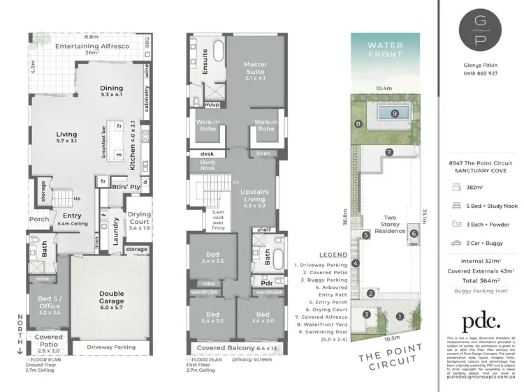 Floorplan of Homely house listing, 8947 The Point Circuit, Sanctuary Cove QLD 4212
