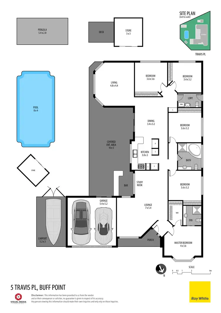 Floorplan of Homely house listing, 5 Travis Place, Buff Point NSW 2262