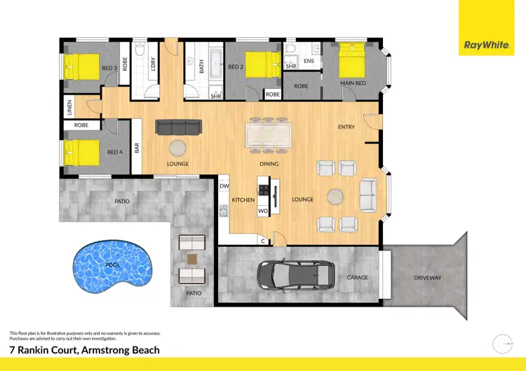 Floorplan of Homely house listing, 7 Rankin Court, Armstrong Beach QLD 4737