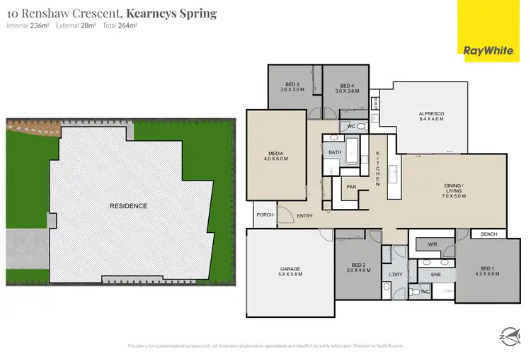 Floorplan of Homely house listing, 10 Renshaw Crescent, Kearneys Spring QLD 4350