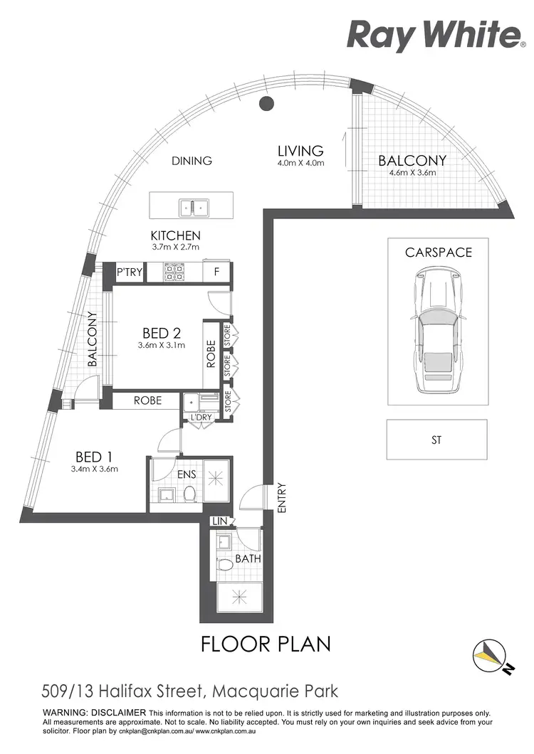 Floorplan of Homely apartment listing, 509/13 Halifax Street, Macquarie Park NSW 2113