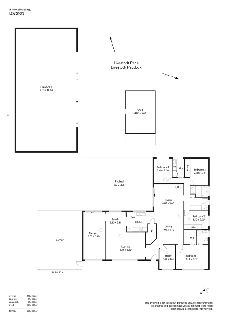 Floorplan of Homely house listing, 16 Connell Vale Road, Lewiston SA 5501