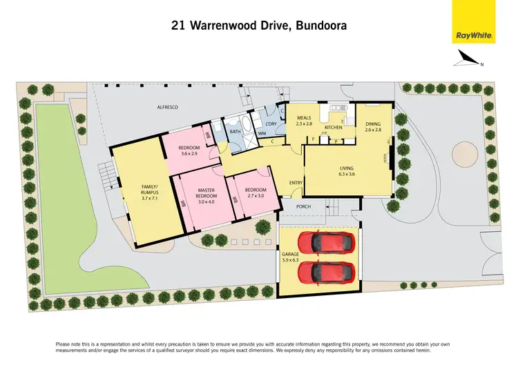 Floorplan of Homely house listing, 21 Warrenwood Place, Bundoora VIC 3083