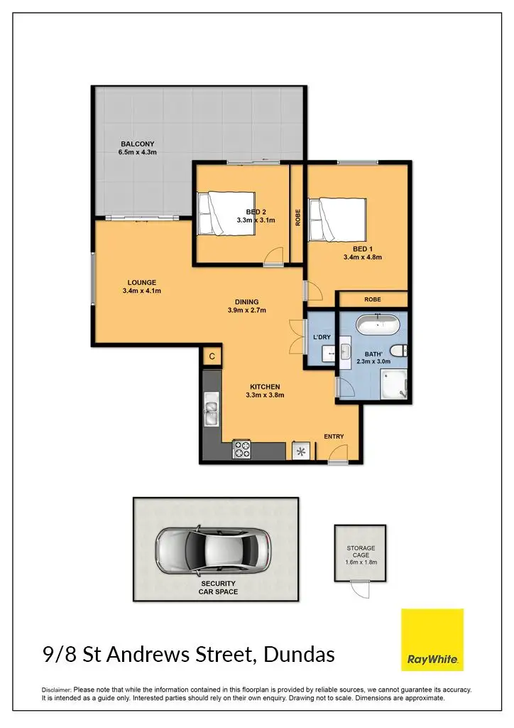 Floorplan of Homely apartment listing, 9/8 St Andrews Street, Dundas NSW 2117