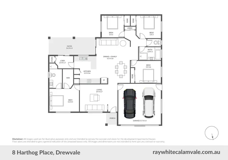 Floorplan of Homely house listing, 8 Harthog Place, Drewvale QLD 4116