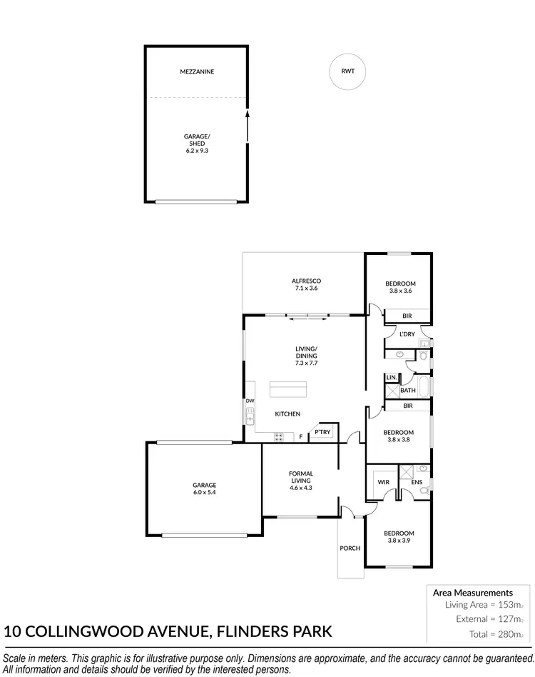 Floorplan of Homely house listing, 10 Collingwood Avenue, Flinders Park SA 5025