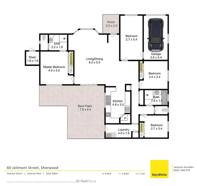 Floorplan of Homely house listing, 60 Jolimont Street, Sherwood QLD 4075