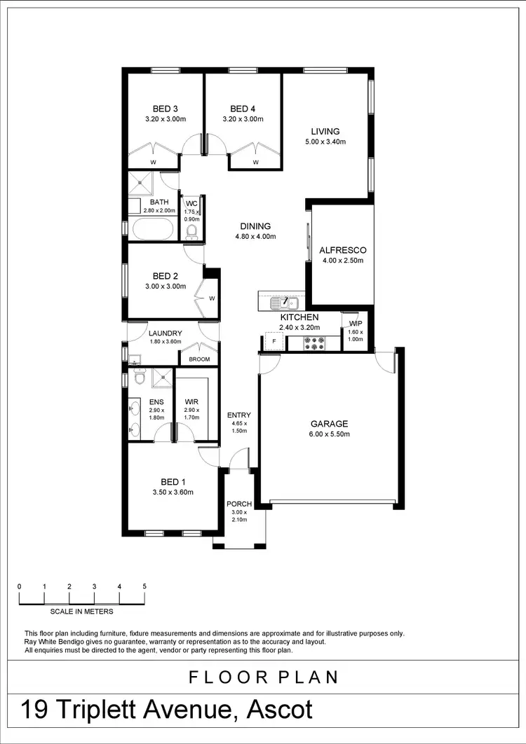 Floorplan of Homely house listing, 19 Triplett Avenue, Ascot VIC 3551