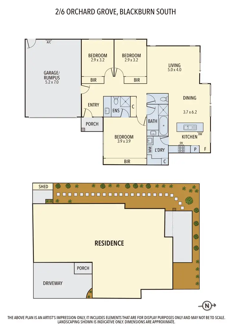 Floorplan of Homely unit listing, 2/6 Orchard Grove, Blackburn South VIC 3130