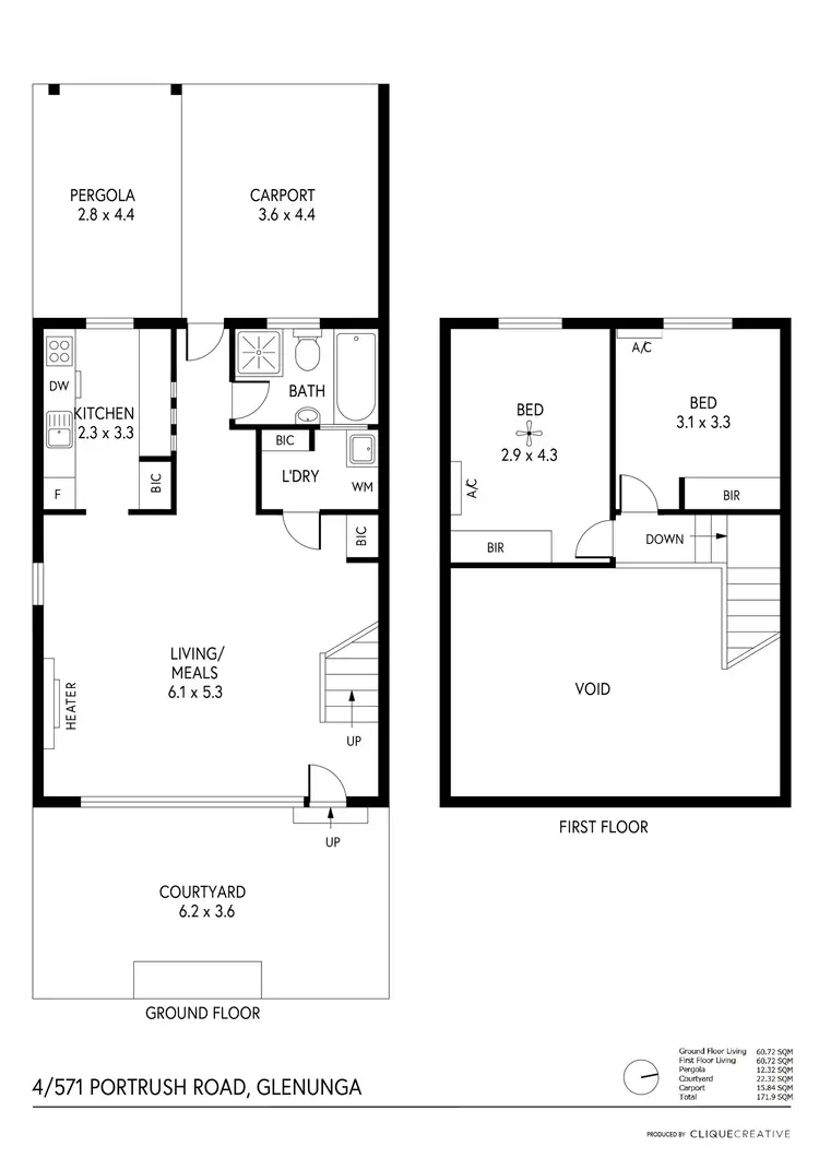 Floorplan of Homely unit listing, 4/571 Portrush Road, Glenunga SA 5064