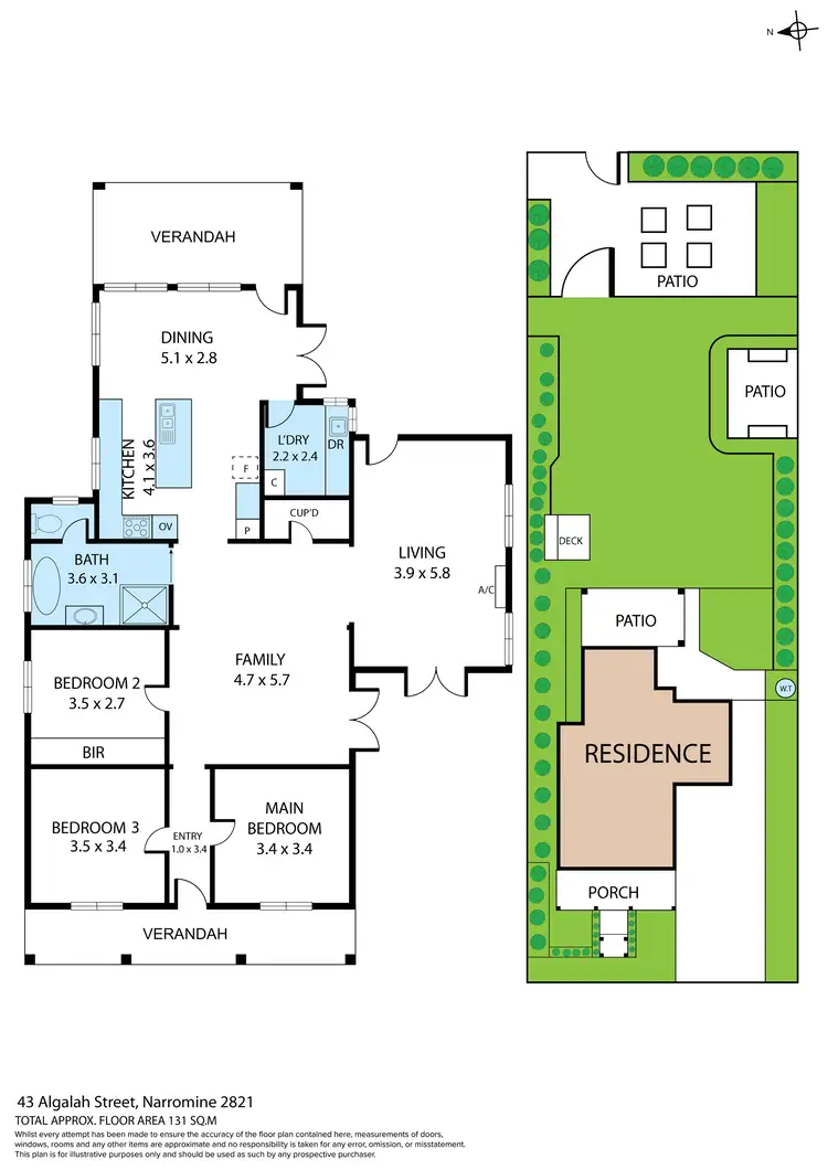 Floorplan of Homely house listing, 43 Algalah Street, Narromine NSW 2821