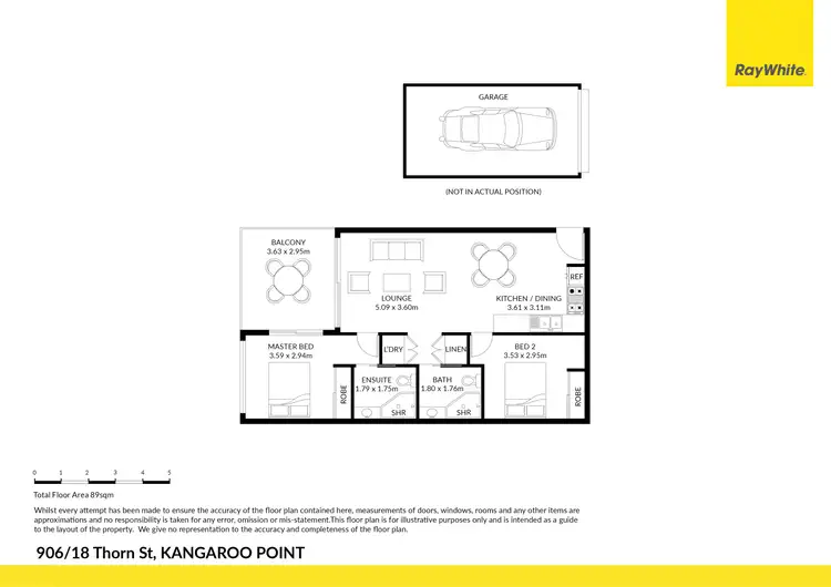 Floorplan of Homely house listing, 906/18 Thorn Street, Kangaroo Point QLD 4169