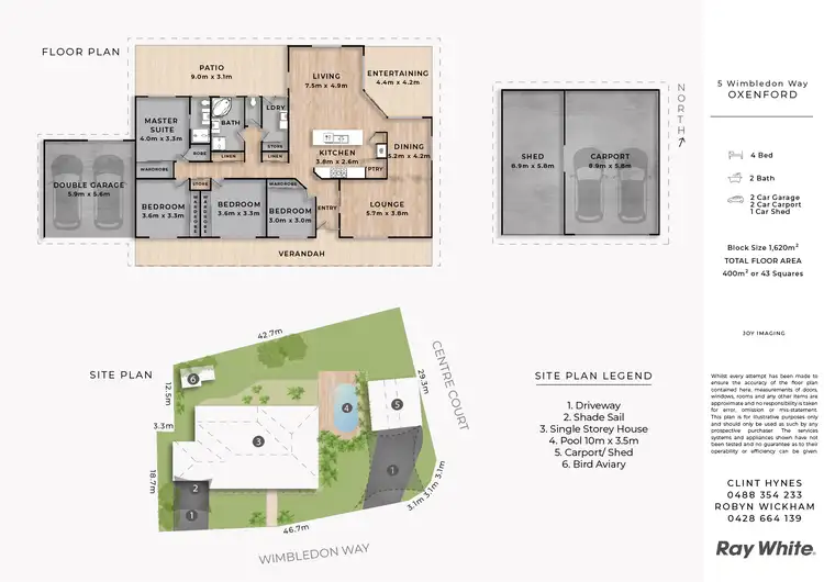 Floorplan of Homely house listing, 5 Wimbledon Way, Oxenford QLD 4210