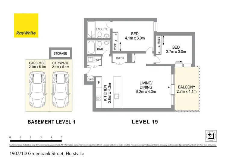 Floorplan of Homely apartment listing, 1907/1D Greenbank Street, Hurstville NSW 2220