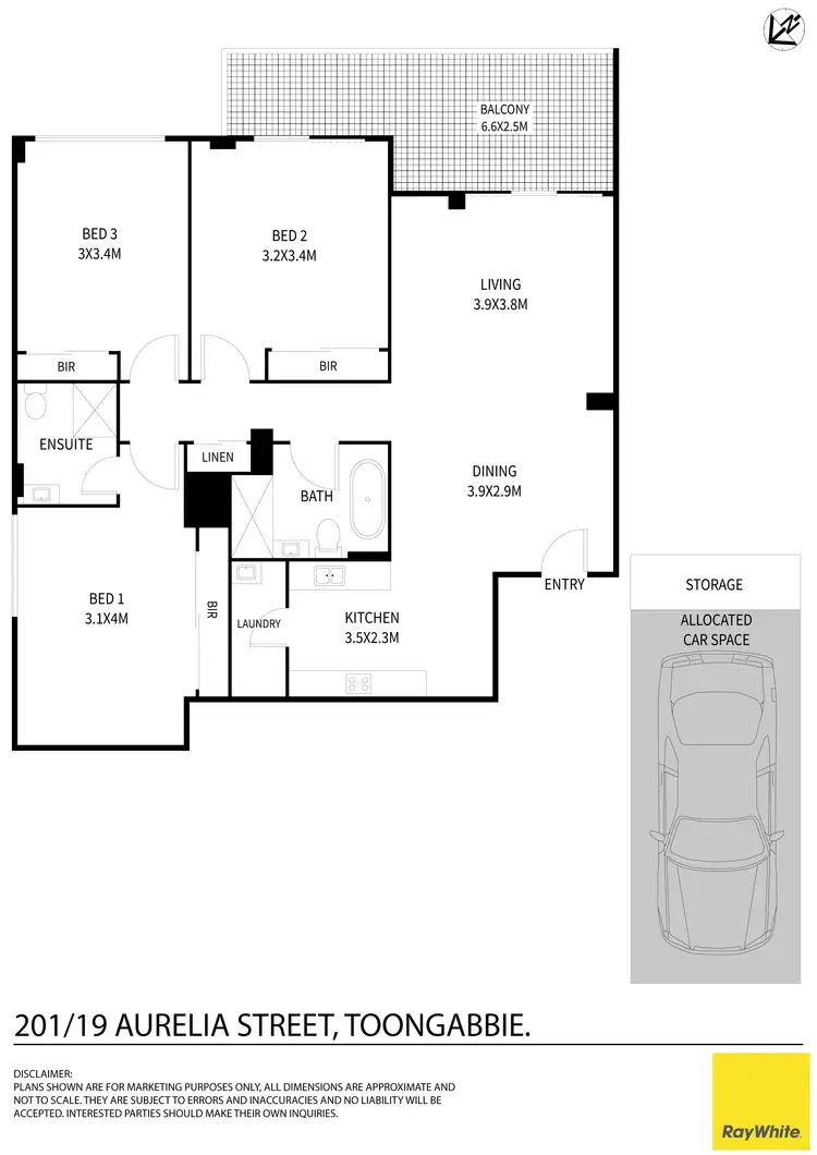 Floorplan of Homely apartment listing, 201/19 Aurelia Street, Toongabbie NSW 2146