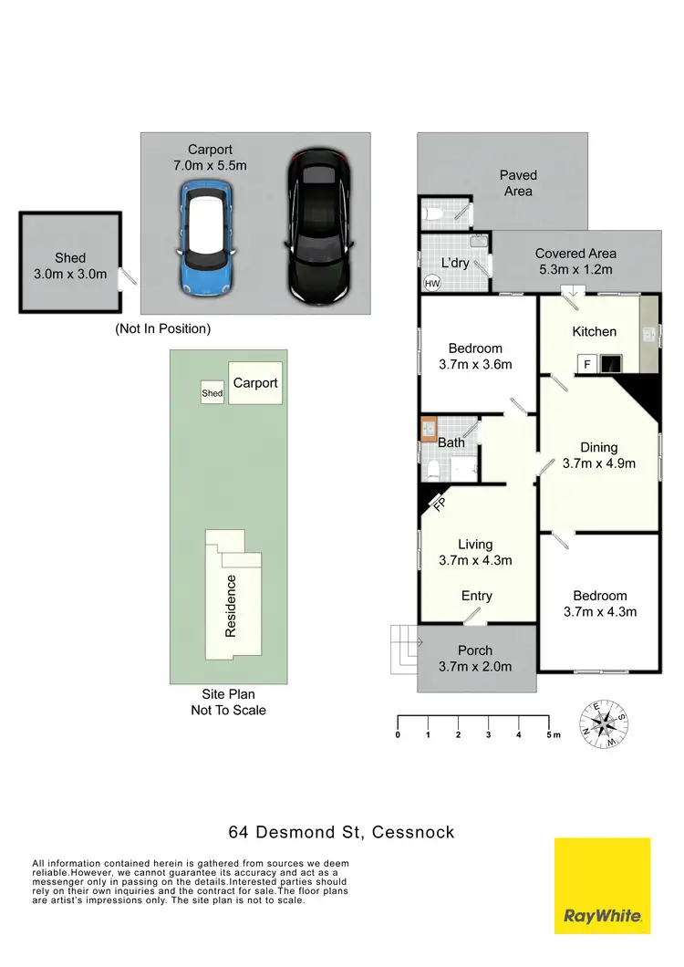 Floorplan of Homely house listing, 64 Desmond Street, Cessnock NSW 2325