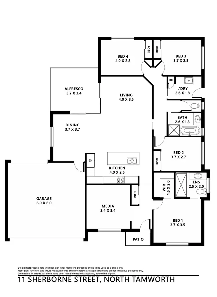 Floorplan of Homely house listing, 11 Sherborne Street, Tamworth NSW 2340