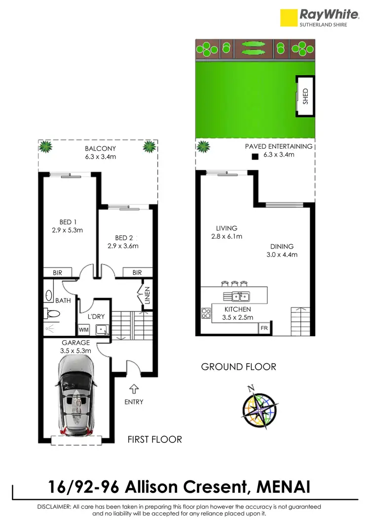 Floorplan of Homely townhouse listing, 16/92-96 Allison Crescent, Menai NSW 2234