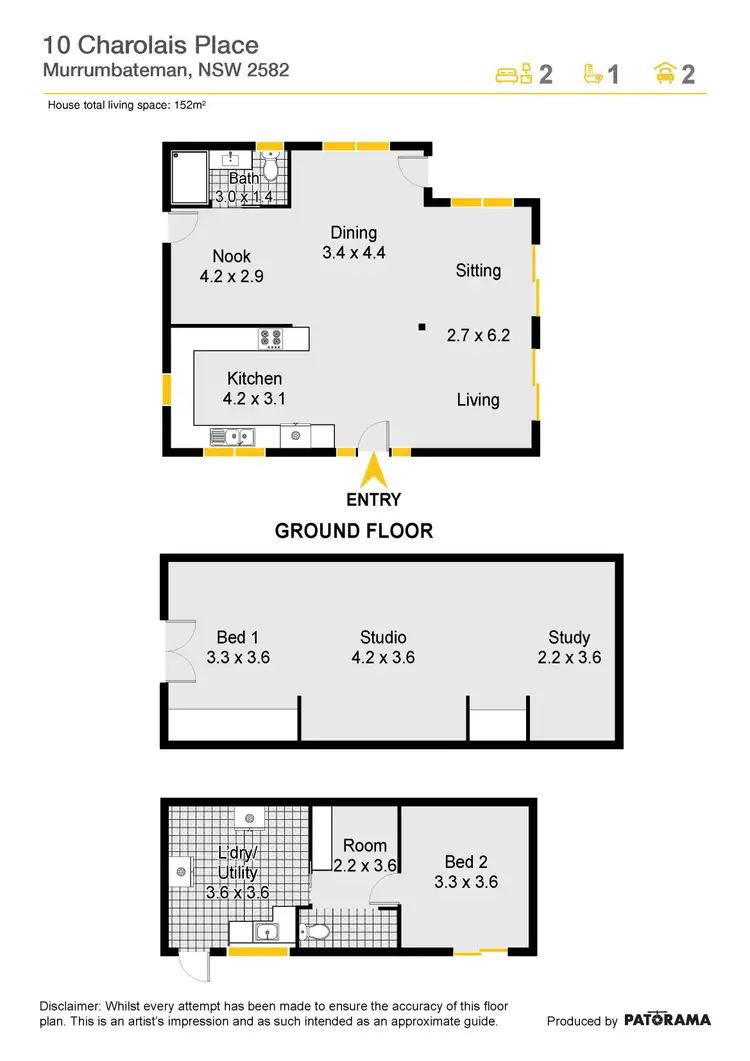 Floorplan of Homely house listing, 10 Charolais Place, Murrumbateman NSW 2582