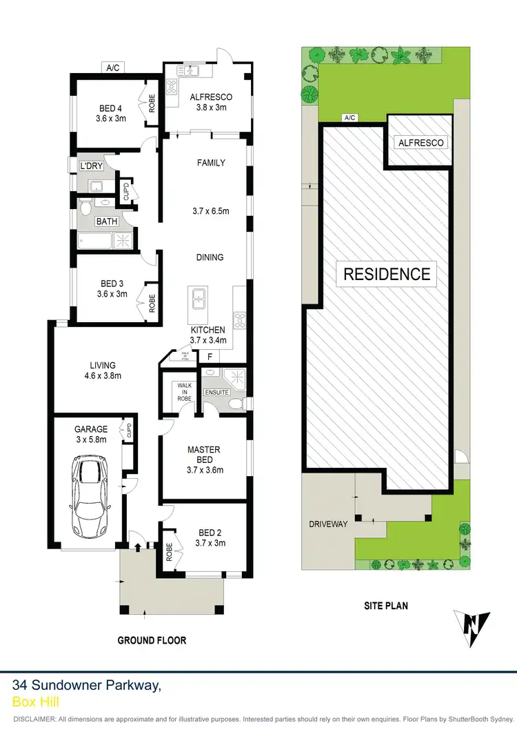 Floorplan of Homely house listing, 34 Sundowner Parkway, Box Hill NSW 2765
