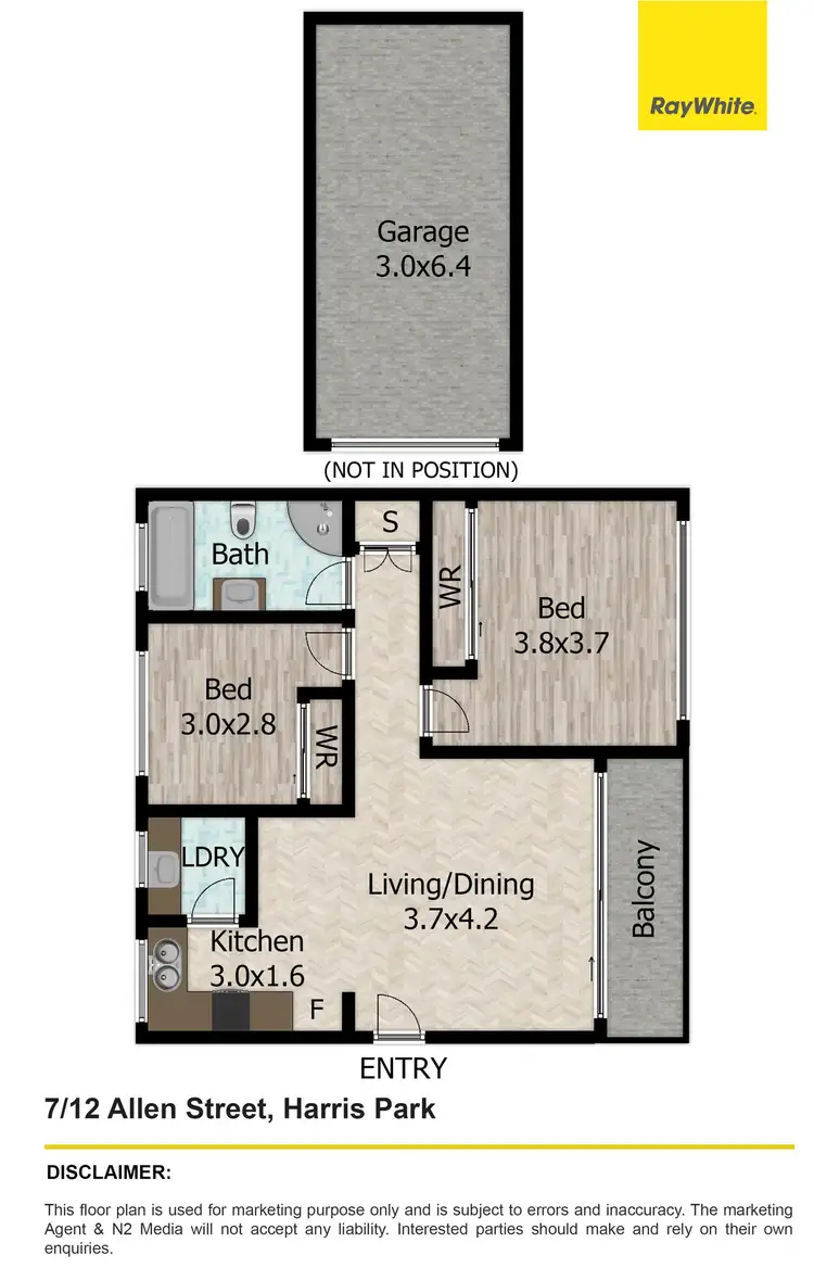Floorplan of Homely unit listing, 7/12 Allen Street, Harris Park NSW 2150
