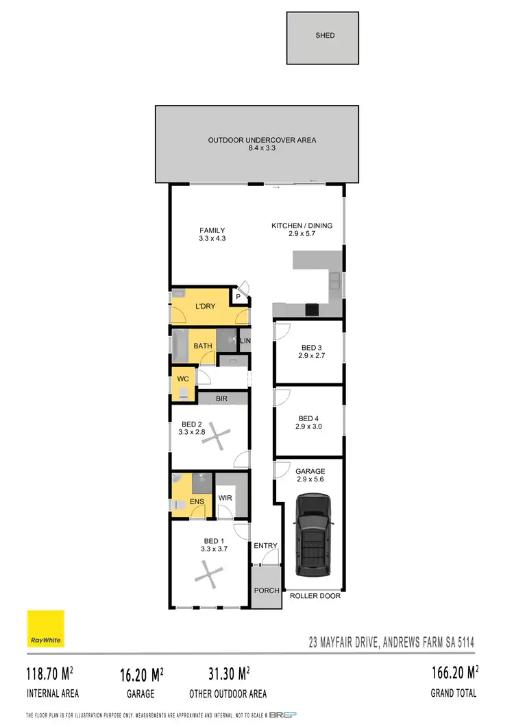 Floorplan of Homely house listing, 23 Mayfair Drive, Andrews Farm SA 5114