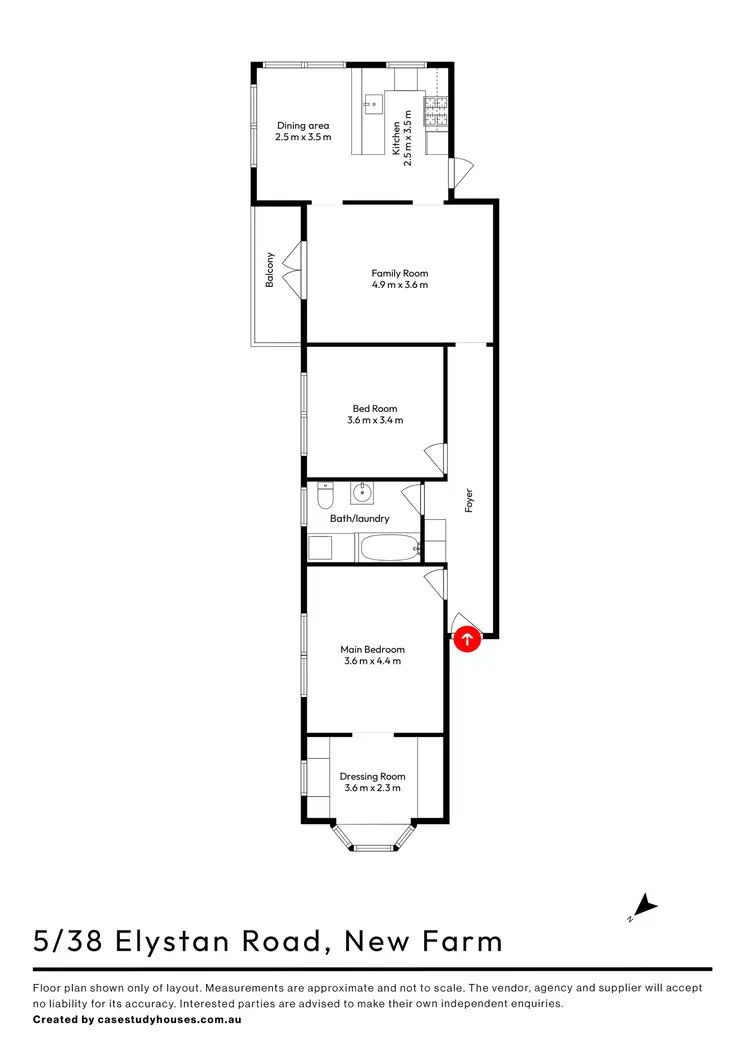 Floorplan of Homely apartment listing, 5/38 Elystan Road, New Farm QLD 4005