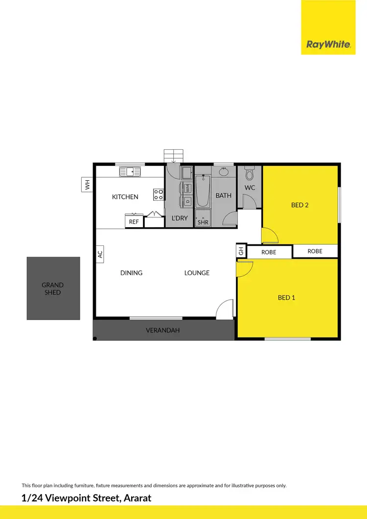 Floorplan of Homely house listing, 1/24 Viewpoint Street, Ararat VIC 3377
