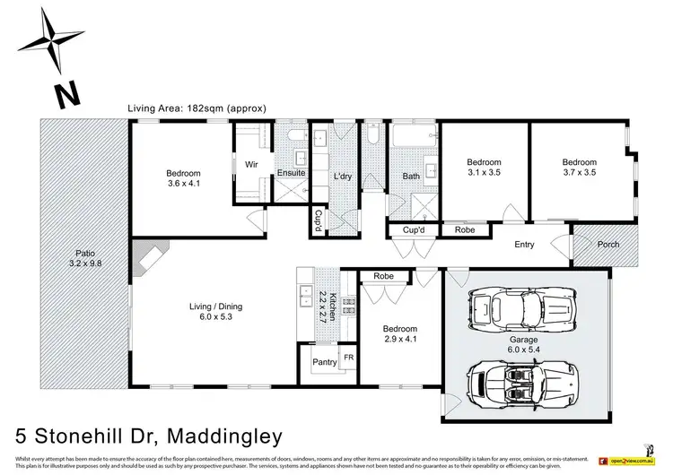 Floorplan of Homely house listing, 5 Stonehill Drive, Maddingley VIC 3340