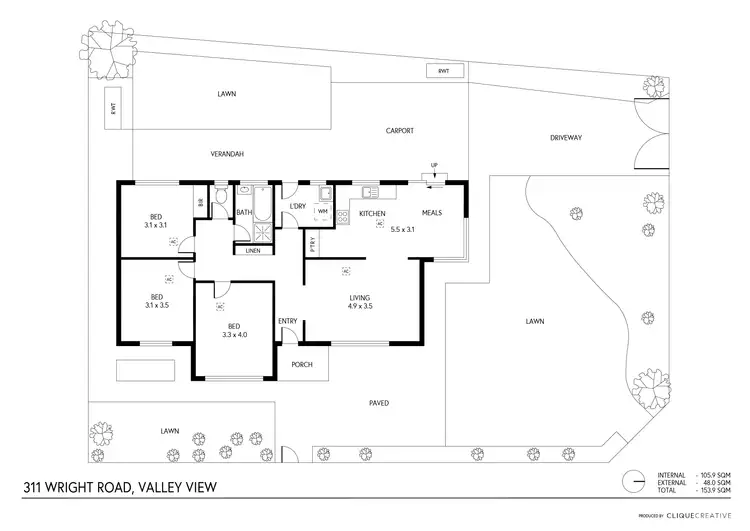 Floorplan of Homely house listing, 311 Wright Road, Valley View SA 5093