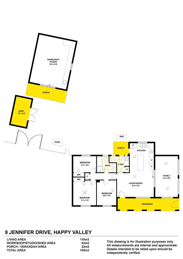 Floorplan of Homely house listing, 9 Jennifer Drive, Happy Valley SA 5159