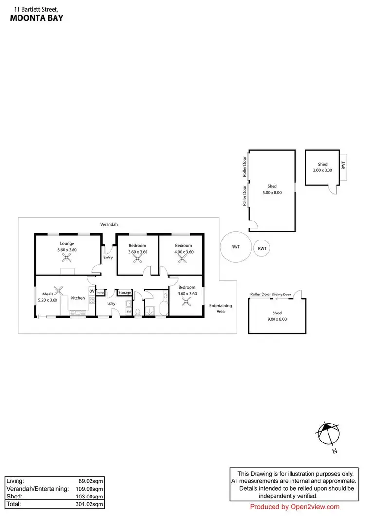 Floorplan of Homely house listing, 11 Bartlett Street, Moonta Bay SA 5558