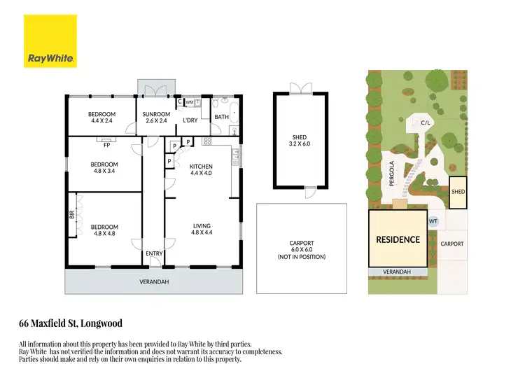 Floorplan of Homely house listing, 66 Maxfield Street, Longwood VIC 3665