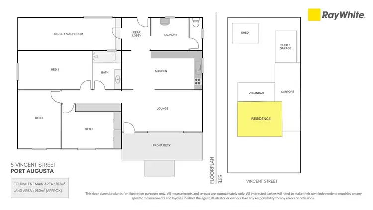 Floorplan of Homely house listing, 5 Vincent Street, Port Augusta SA 5700