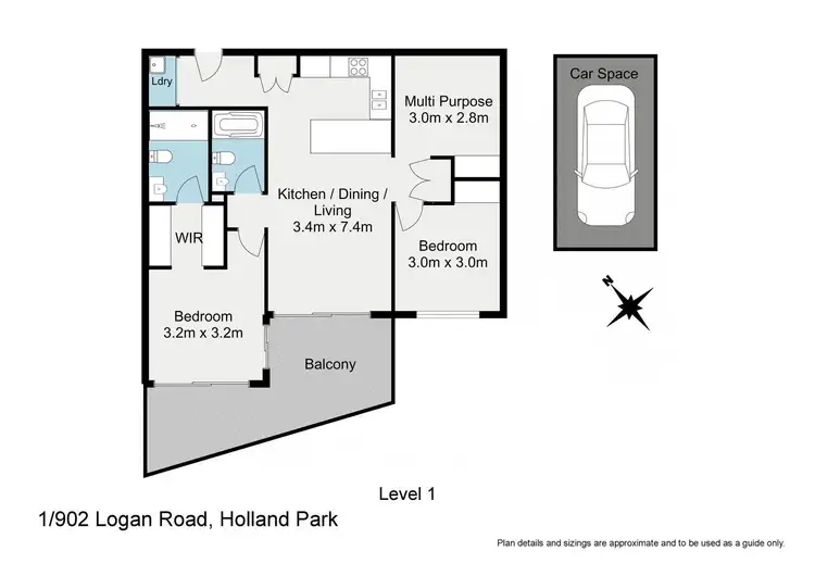 Floorplan of Homely apartment listing, 1/908 Logan Road, Holland Park West QLD 4121