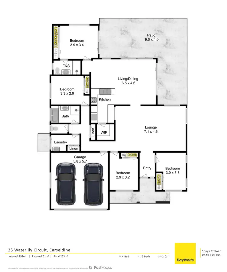 Floorplan of Homely house listing, 25 Waterlily Circuit, Carseldine QLD 4034