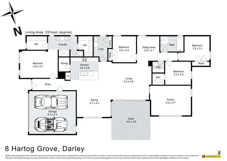 Floorplan of Homely house listing, 8 Hartog Grove, Darley VIC 3340