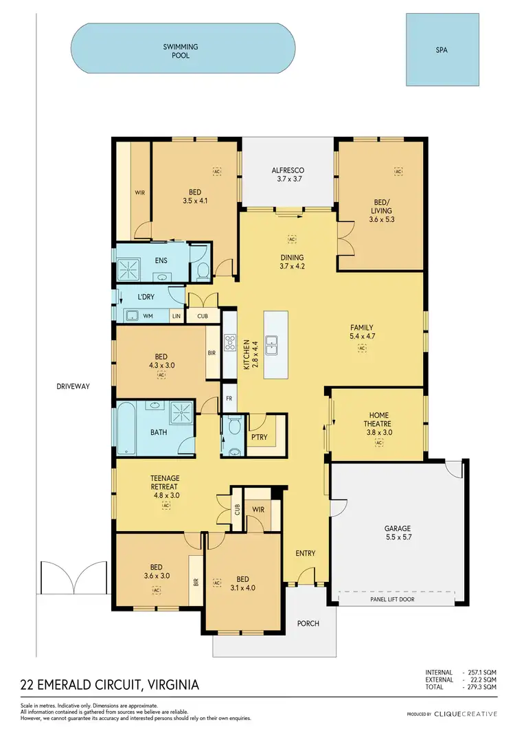 Floorplan of Homely house listing, 22 Emerald Circuit, Virginia SA 5120