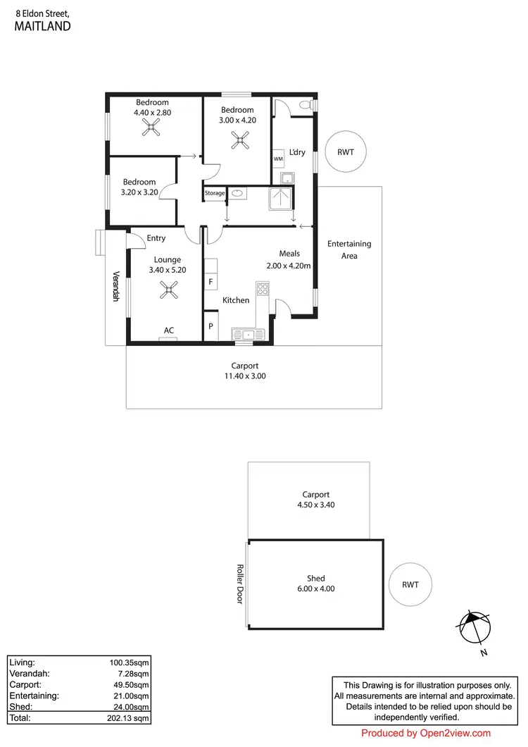 Floorplan of Homely house listing, 8 Eldon Street, Maitland SA 5573
